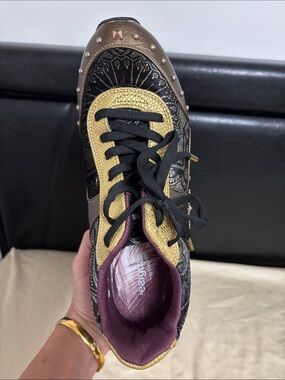 Desigual Black, Gold & Brown Patterned Women's Sneaker